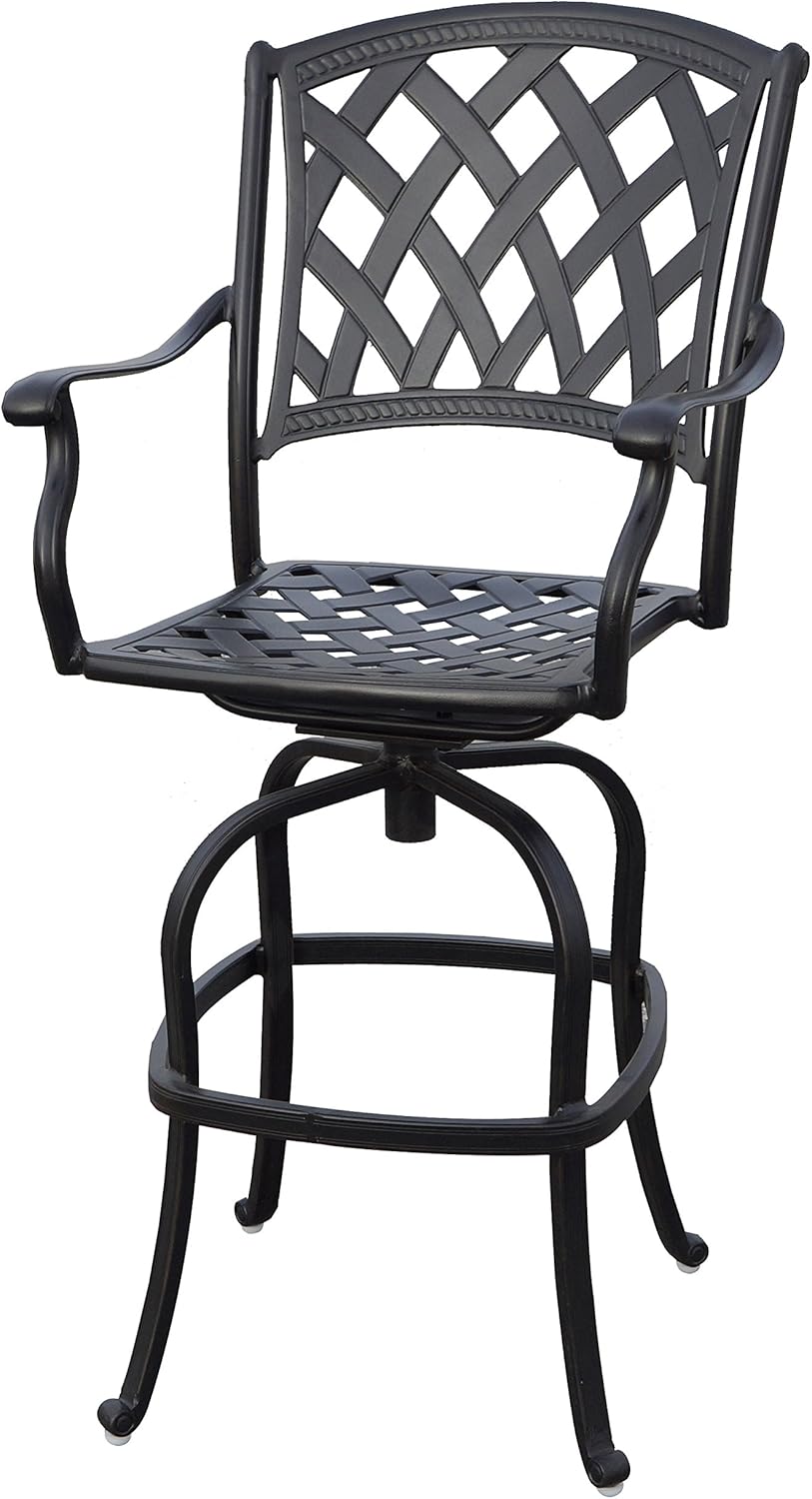 darlee patio furniture replacement cushions on Patio Seating Set Of 6 Antique Bronze Darlee Cast Aluminum Ocean View Swivel Bar Stool With Cushions Patio Furniture Accessories