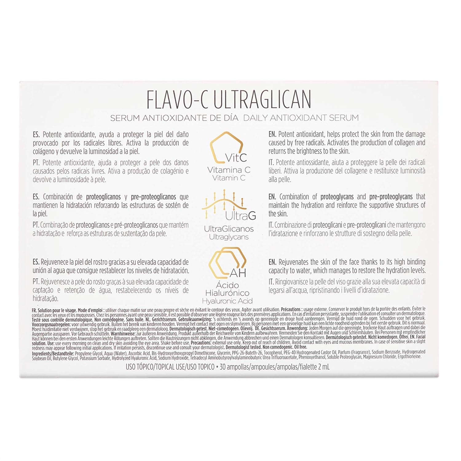 ISDIN Isdinceutics Flavo-C Ultraglican Antioxidant Day Serum (10 ampoules), Clear, 20 ml (Pack of 1) - Image 3