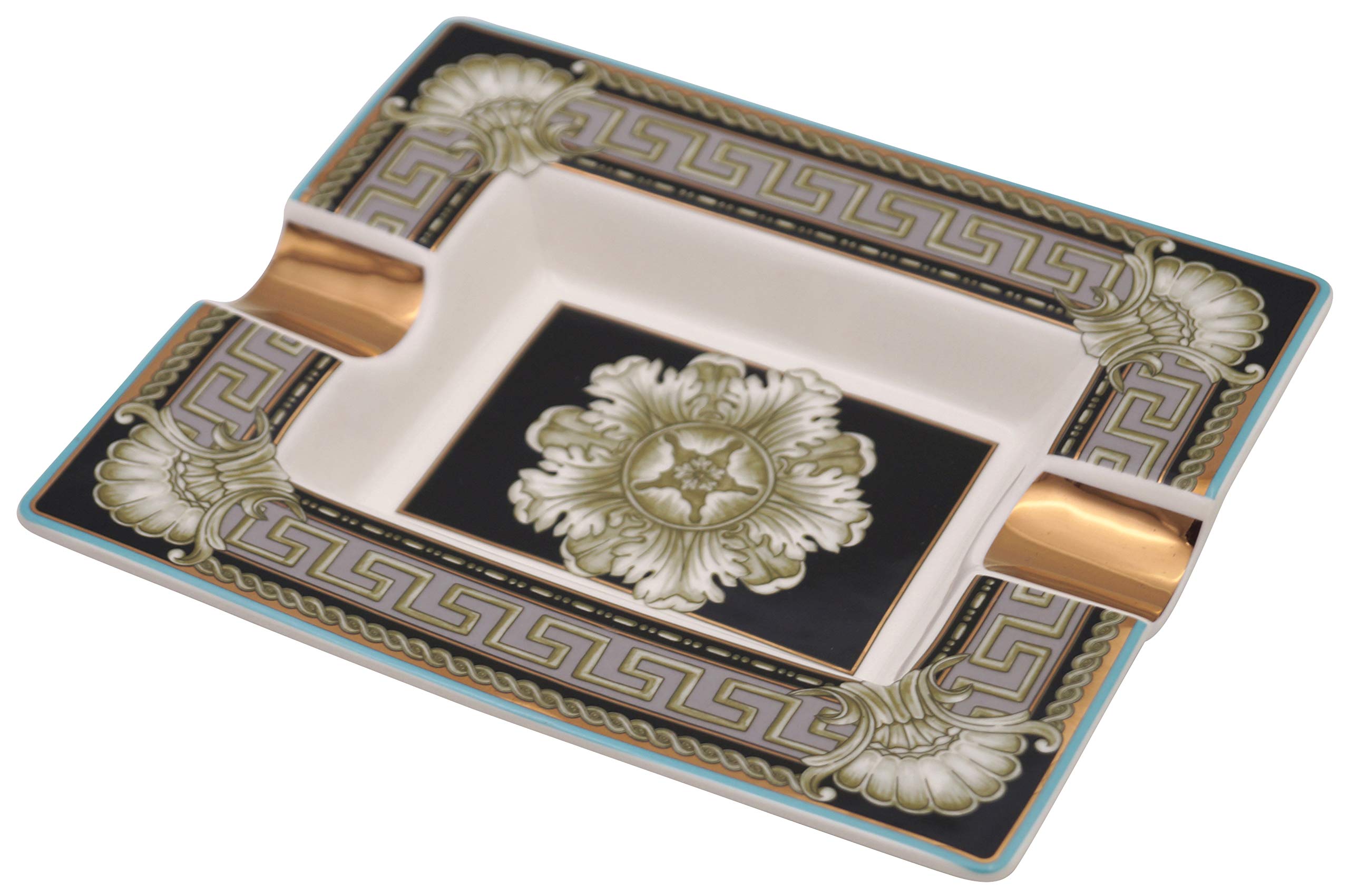 GERMANUS Genuine Porcelain Rose Gold Cigar Ashtray