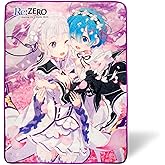 Re:Zero Plush Throw Blanket | Super Soft Fleece Blanket, Cozy Sherpa Cover for Sofa and Bed, Home Decor Room Essentials | Anime Manga Gifts | 45 x 60 Inches