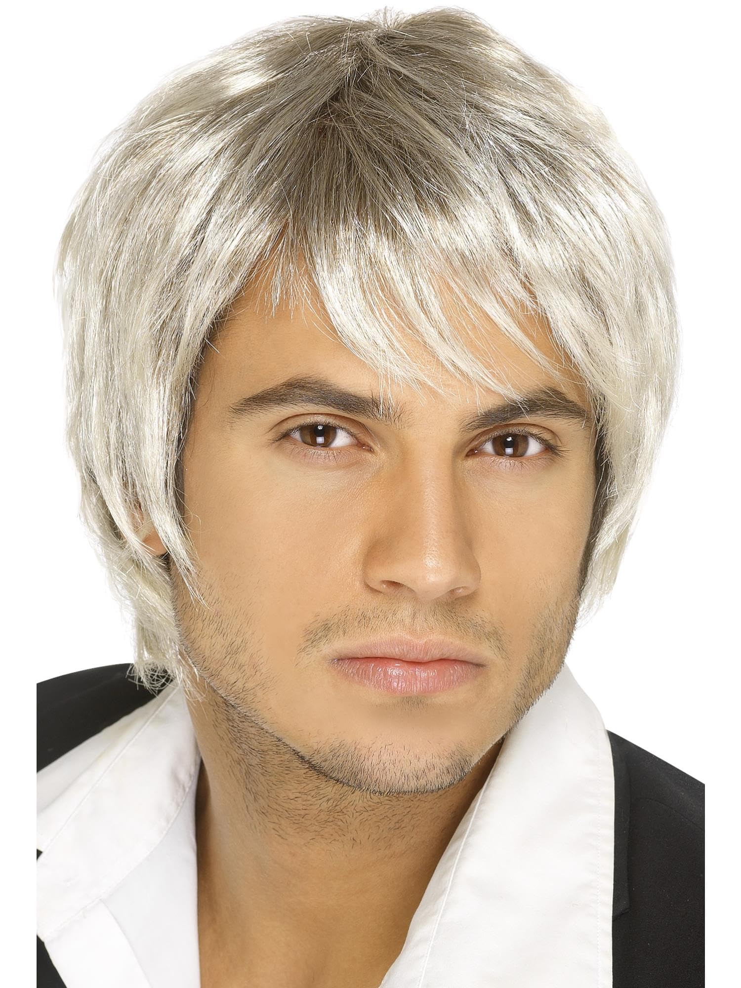 Smiffys Boy Band Wig, Blonde & Brown Short Style, Icons & Idols Fancy Dress, Adult Dress Up Wigs Halloween — image 1