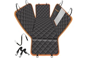 iBuddy Dog Seat Cover for Back Seat Waterproof Dog Car Hammock Protects Your Vehicle from Scratches, Hair, and Dirt Easy to Install & Clean Oxford Fabric Machine Washable Universal Fit Pet Seat Cover