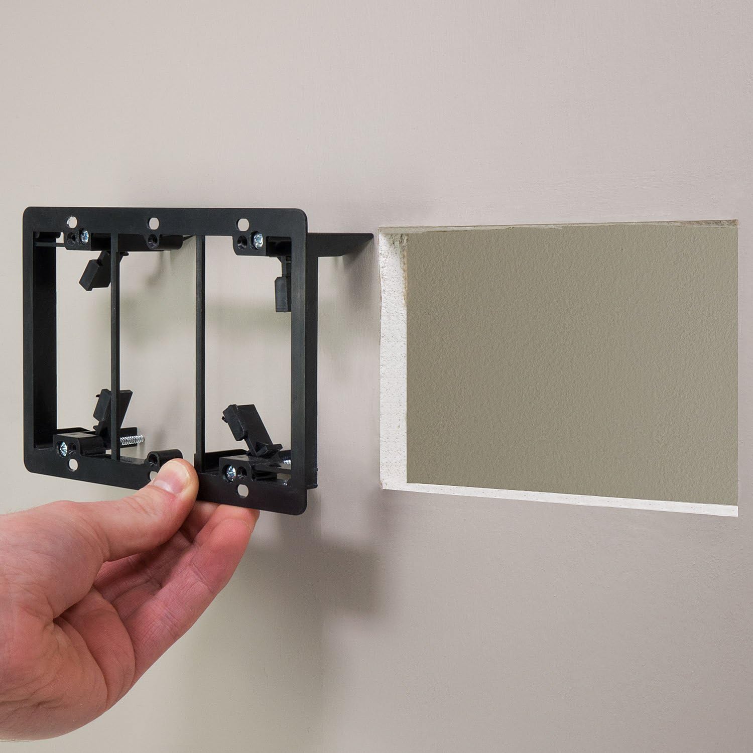 Fosmon Wall Plate Mounting Bracket, 3-Gang Low Voltage Wall Plate Mounting Bracket for Cables and Wires, Black, 3 Gang - Image 3