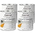 Rust-Oleum 372007-4PK Transformations Basics Cabinet & Trim Paint, Quart, Pure White, 0.25 Gallon (Pack of 4)