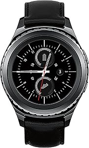 Samsung Gear S2 Classic 40mm Wi-Fi Stainless-Steel Smartwatch, Leather Strap - Black