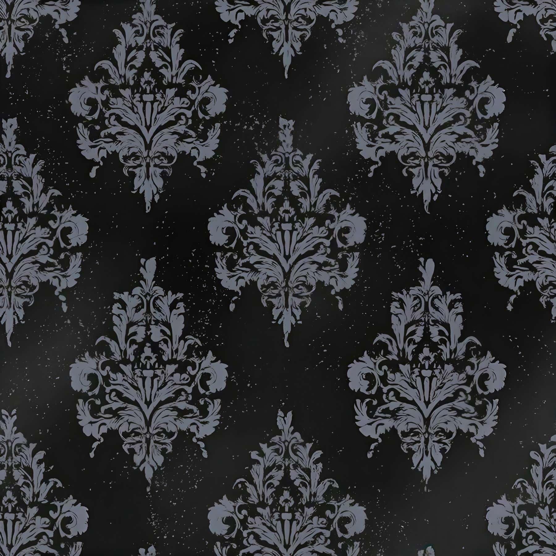 Photo 1 of SuxiGlo Vintage Damask Peel and Stick Wallpaper, (Black and Gray) Dark Elegant Ornate Pattern Wallpaper Gothic Floral for Home Decor | 17.7" x 118", Self-Adhesive, Waterproof Vinyl