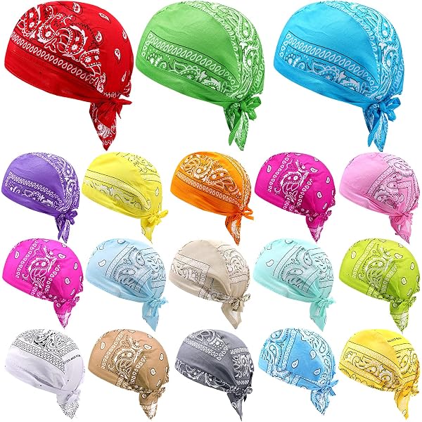 Amazon.com: SATINIOR 35 Pieces Sweat-Wicking Beanie Cap Do Rag