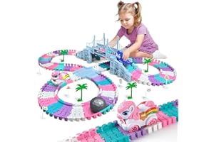M SANMERSEN Car Toys for Kid 4-6, 194 PCS Race Car Track for Kids Ages 4-8, Monster Truck 2+ Year Old Birthday Gift Toddler Cars Toy for 3+ Year Old Girl Boy