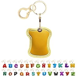 BORKUANA Personalized Initial Letter Leather