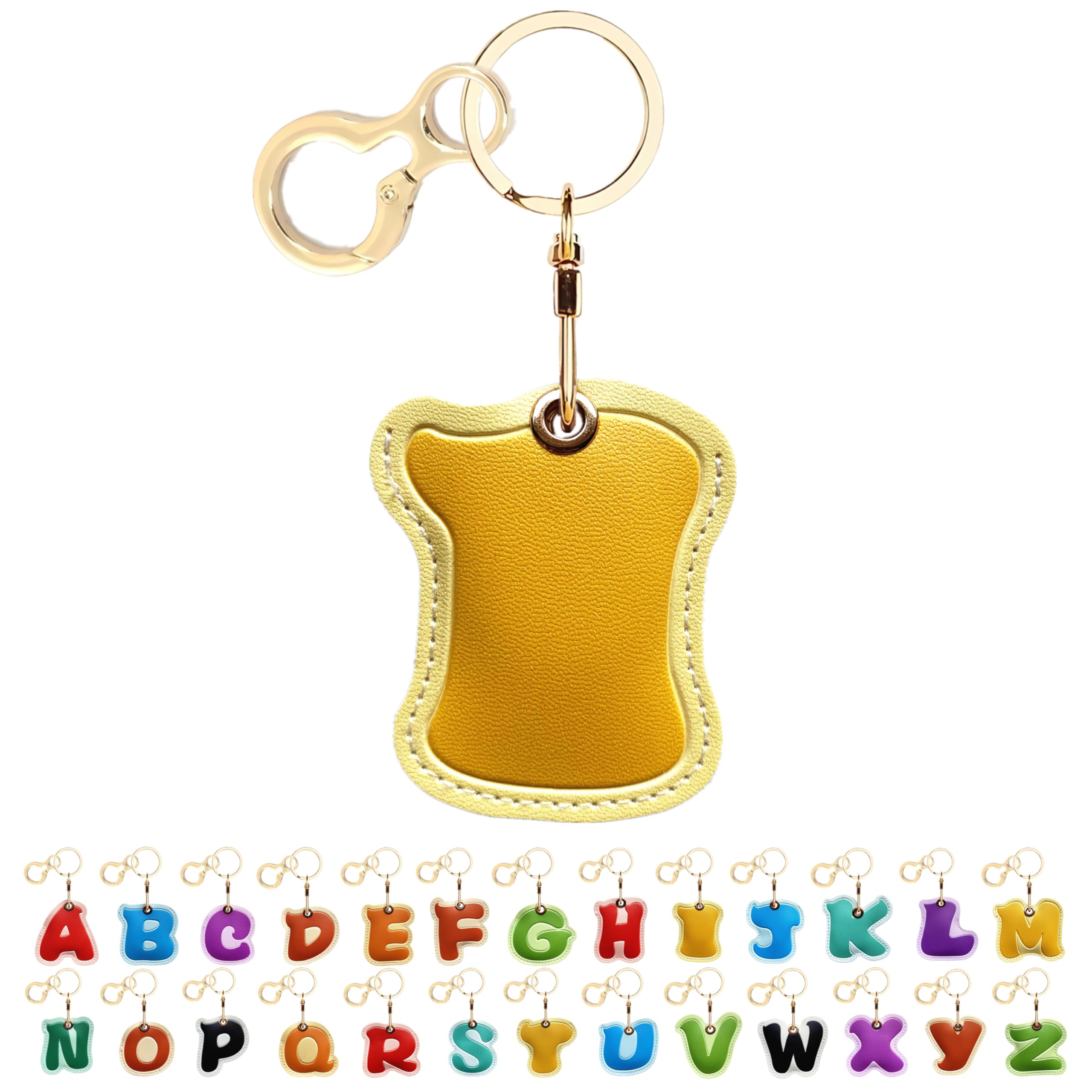 BORKUANA Personalized Initial Letter Leather