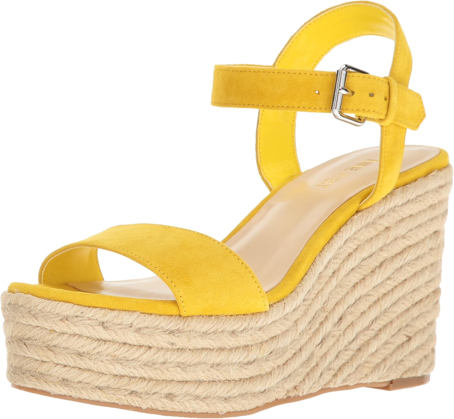 yellow wedge sandal