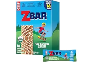 CLIF Kid Zbar - Iced Oatmeal Cookie - Soft Baked Whole Grain Snack Bars - USDA Organic - Non-GMO - Plant-Based - 1.27 oz. (18 Pack)