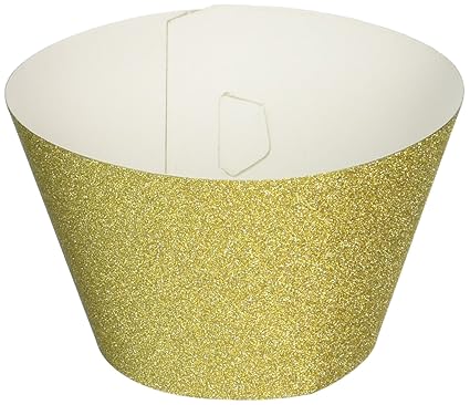 Wilton 415-5176 24 Count Glitterati Gold Cupcake Liners