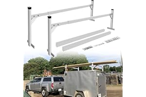 VONLX Adjustable Aluminium Trailer Ladder Rack Fit for Universal Enclosed and Open Trailers Maximum Weight Capacity of 400 lbs (Adjustable Aluminium Trailer Ladder Rack)