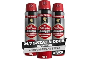 Old Spice Dry Spray Antiperspirant Deodorant for Men, 24/7 Sweat & Odor Protection, 24/7 Sweat Defense & Lasting Freshness, Swagger with Cedarwood Scent, 4.3 oz (Pack of 3)
