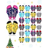 Xtinmee 24 Pairs Employee Appreciation Week Socks Gift Customer Service Vet Tech Week Thank You Pastor MA Socks