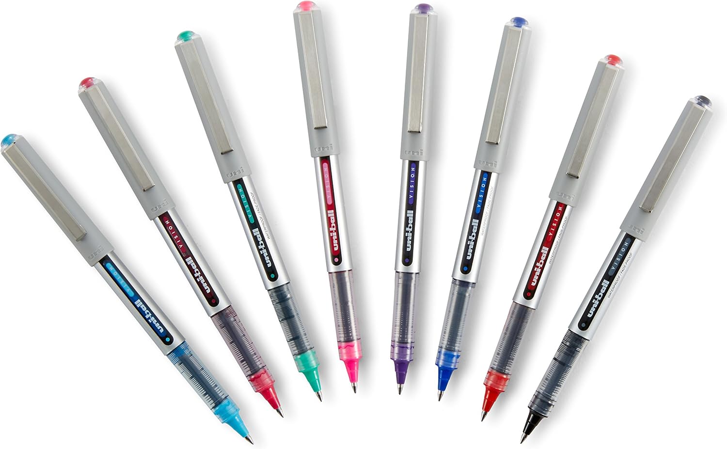 uni-ball Vision Rollerball Pens, Fine Point (0.7mm), Blue, 12 Count: Office Products