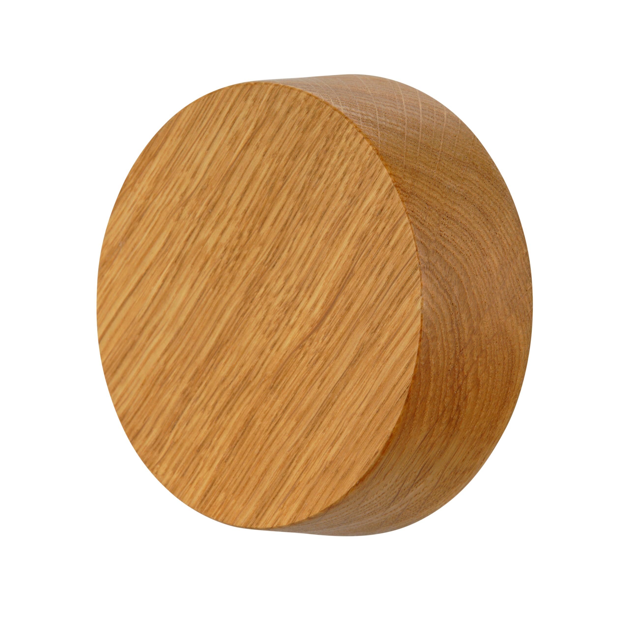 REV Canopy, Distribution Box Made of Real Wood, Ceiling Distribution Box, Round, Diameter 84 mm x 30 mm, Oak
