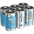 ANSMANN Rechargeable D Batteries 8500mAh maxE ready2use NiMH Professional D Battery pre-charged Power Accu for flashlight (6-Pack)
