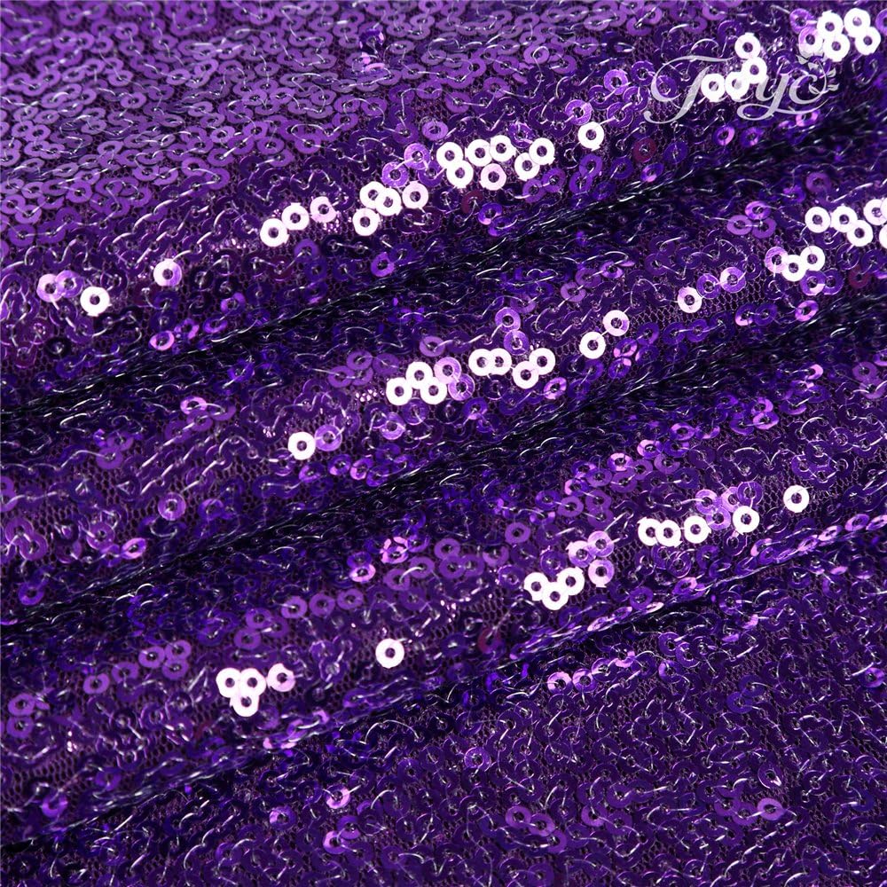 Lighting & Studio Purple,4x7.5FT High, 2 Pieces TRLYC Sequin Curtains for Wedding Backdrop Party