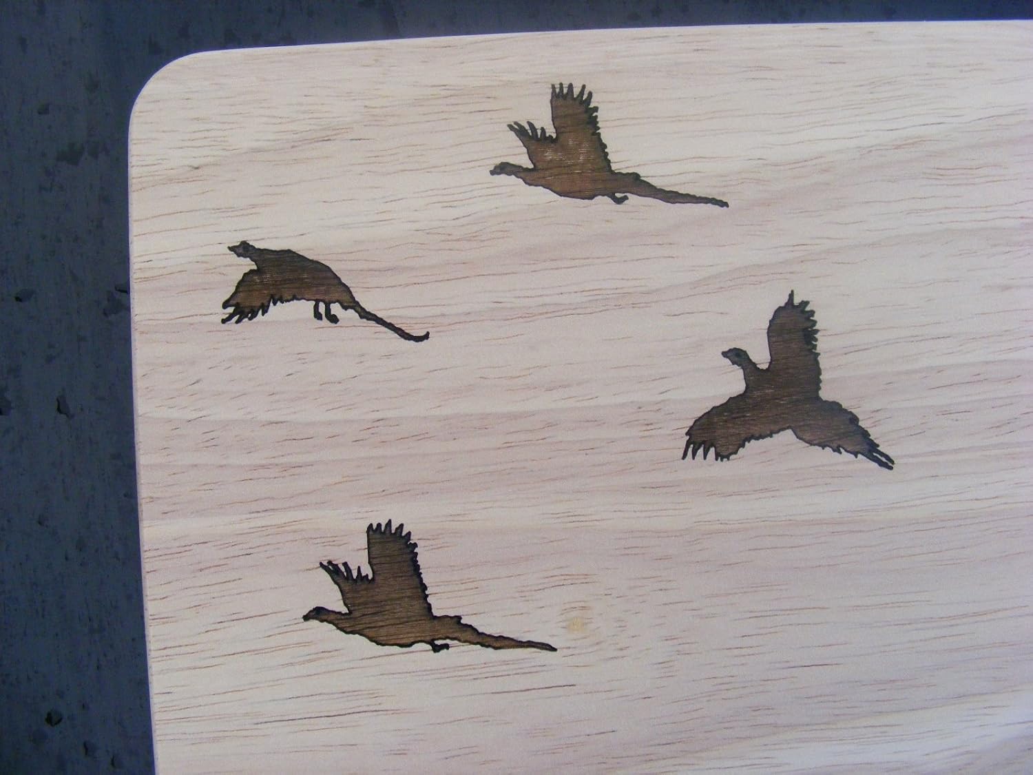 Hunting Grouse Shooting Country Shotgun Gift Present Wooden Chopping Cutting Cheese Board (Premium Hardwood 35x24x1.5 cm) - Image 5