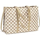 Laptop Tote Bag for Women Work 15.6 inch Canvas Shoulder Bags Computer Messenger Purse Teacher Handbag Office Briefcase