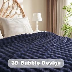 NEWCOSPLAY Twin Blanket for Couch Dark Navy Super