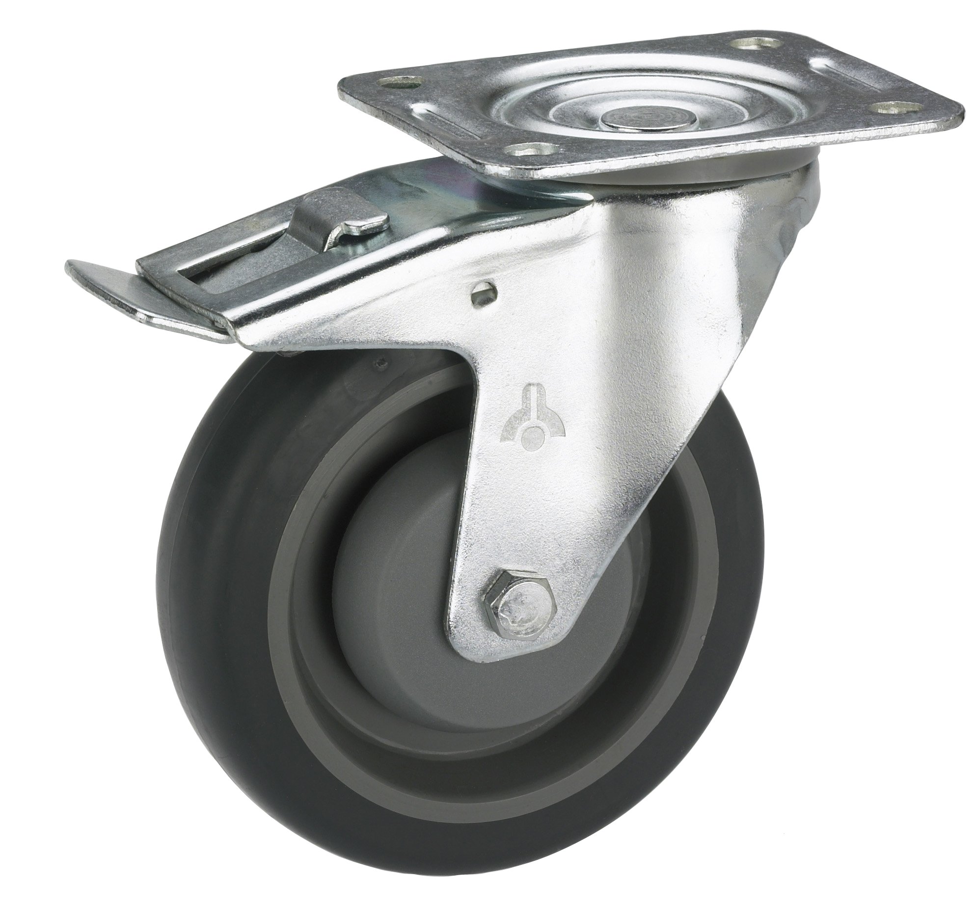 Dörner + Helmer 716665 °F Caster with Plate – Black