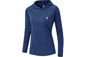TBMPOY Womens UPF 50+ Sun Protection Hoodie Shirt Long Sleeve Fishing Hiking Outdoor UV Shirt Lightweight
