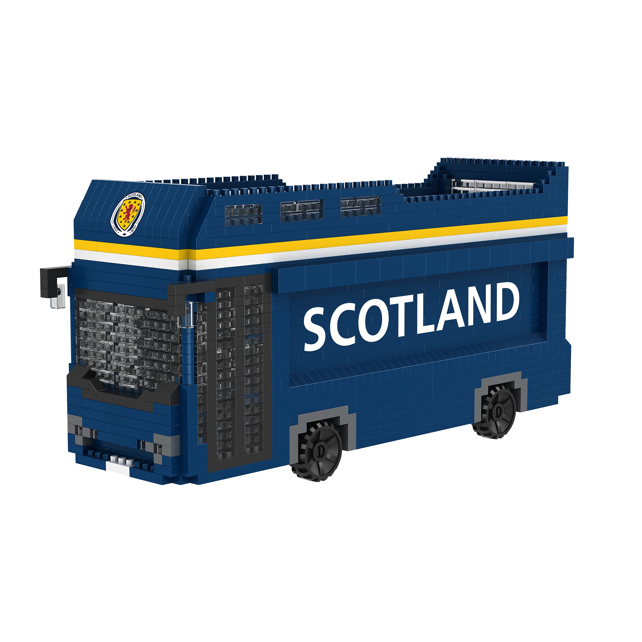 FOCO Officially Licensed Scotland BRXLZ 3D Bricks Bus Construction Toy Model