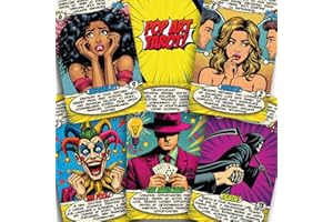 Pop Art Tarot Deck – 78 Tarot Cards with Meanings on Them – Magnetic Gift Box – 400 GSM Thick Cardstock – Easy Shuffle – Begi