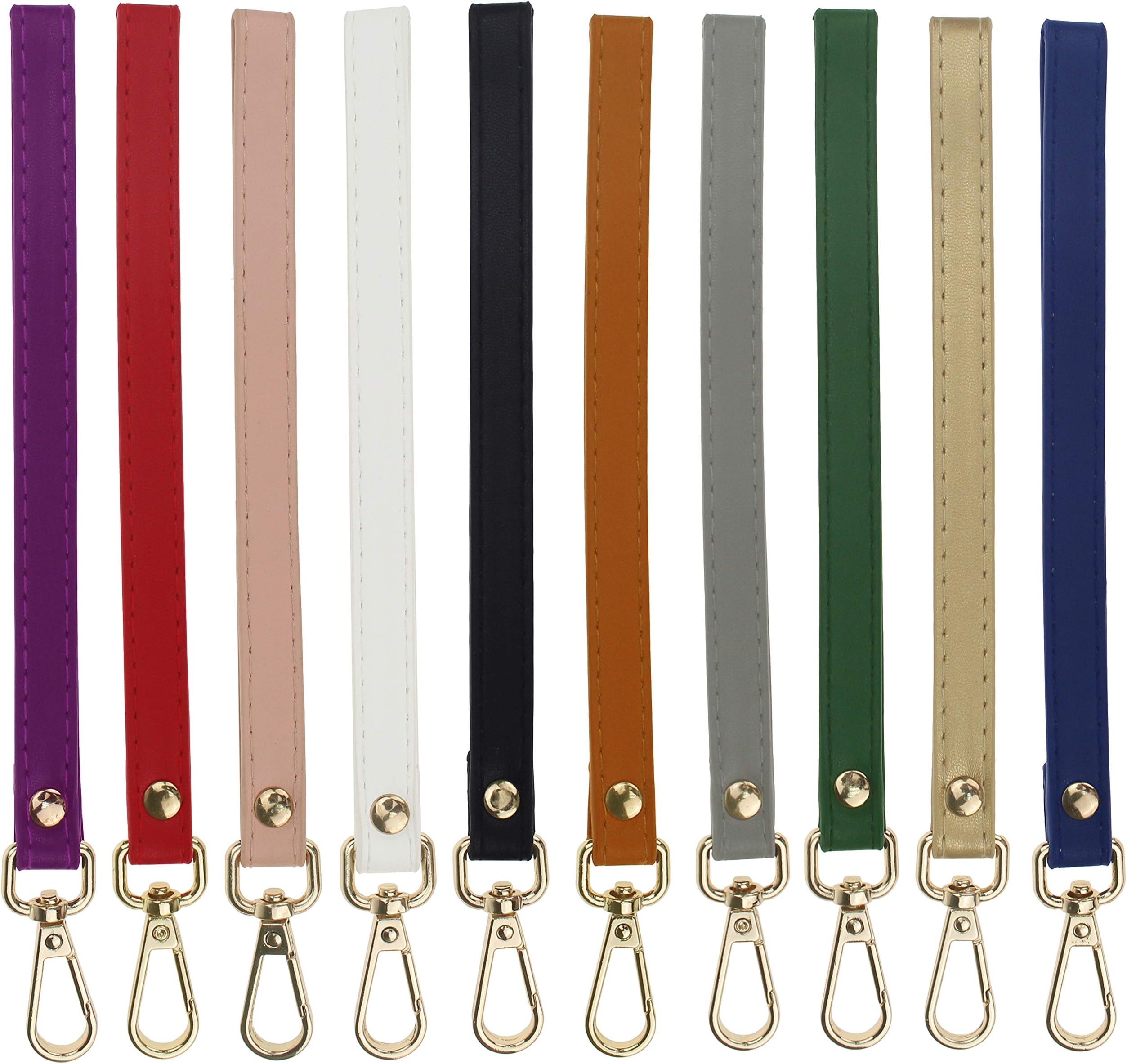 DAMAX DIY Blue Leather Replacement Chain Strap Set for Purse Handbag Clutches Wallet Wristlet Evening Bag(10 Pieces/Set)