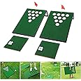 OOFIT Golf Cornhole Game Set Combined Pong Game, Chipping Yard Game Boards with Chipping Mats & Golf Balls for Tailgate, Ideal Gift for Family, Golfer and Friends