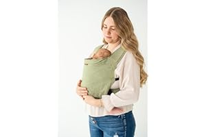Happy! Original Baby Carrier – Lightweight Ergonomic Soft Structured Carrier for Newborns to Toddlers (7–45 lbs), Adjustable Fit, Breathable Linen, Front & Back Carry