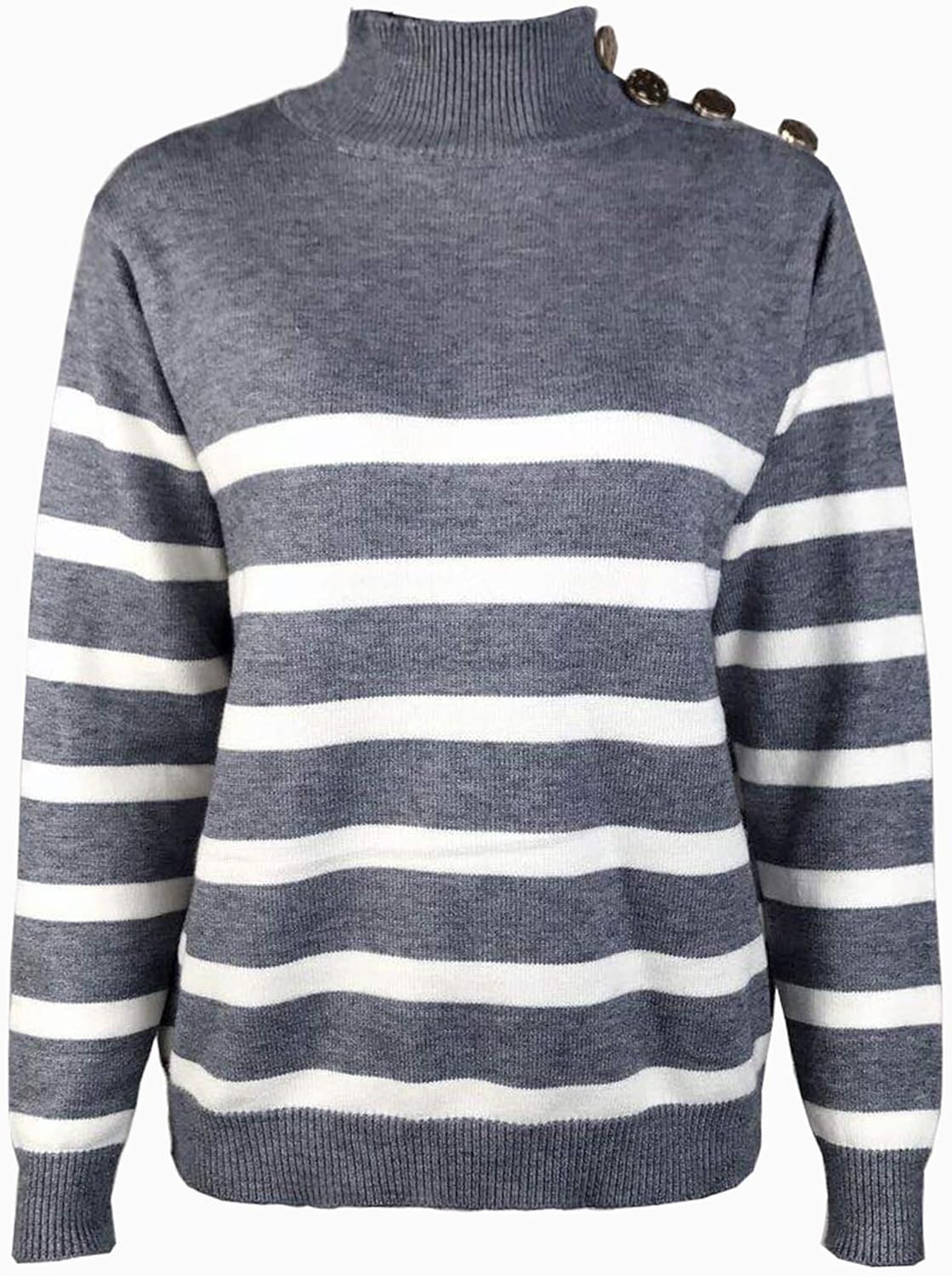 Angashion Women's Sweaters Casual Long Sleeve Crewneck Color Block Patchwork Pullover Knit Sweater Tops: Clothing