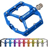 JETCAT Mountain Bike Pedals Flat - MTB Pedals Flat, Bicycle Pedals, Road Bike Pedals, BMX Pedals, for BMX MTN Road Gravel EBike, Specialized Parts, Adults, Aluminum Metal Stamp 9/16"