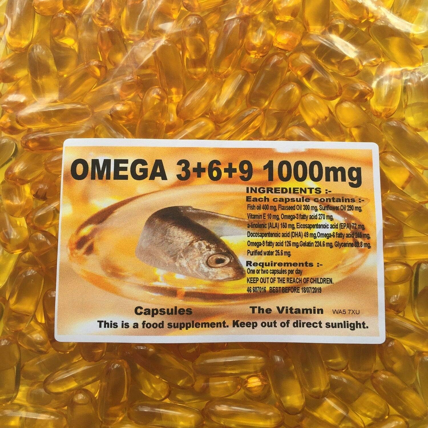 The Vitamin Omega 3+6+9 Flaxseed Oil 1000mg ~ 120 Capsules (1 or Two per Day) Bagged