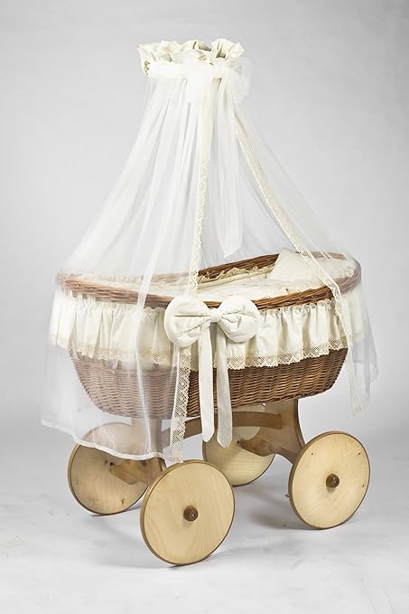 baby moses basket with drape