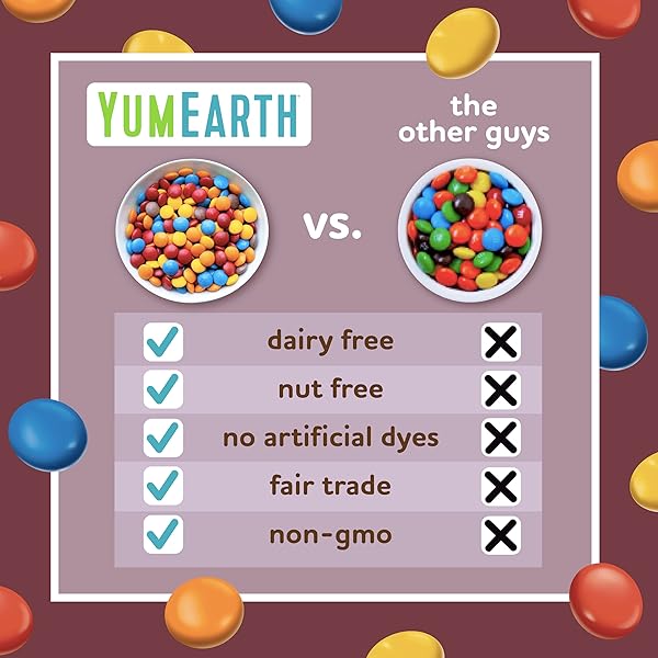 YUMEARTH CHOCO YUMS, 5-0.7 OUNCE SNACK PACKS, ALLERGY FRIENDLY, GLUTEN FREE, NON-GMO, VEGAN, NO ARTIFICIAL FLAVORS OR DYES (3.5 OUNCE (PACK OF 1))