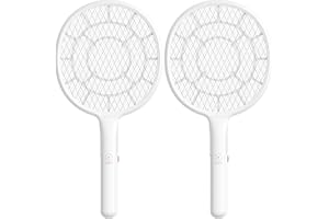 YsChois®, Electric Fly Swatter 2 Packs- Bug Zapper Racket with Powerful Grid - Easy to Use, Lightweight - Indoor & Outdoor Use - Empirical Use Tips (Included) - AA Battery Required(Not Included)