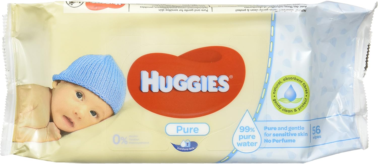 Huggies Pure Baby Wipes - 12 Packs (672 Wipes), red - Image 3