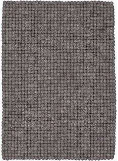 Myfelt Carl Filzkugelteppich Rund Schurwolle Grau O 160 Cm