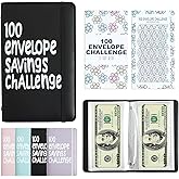 APMFHO 100 Days Money Saving Challenge Coin Envelope Budgetstorage Book, Money Saving Binder, Easy and Fun Way to Save $10,00