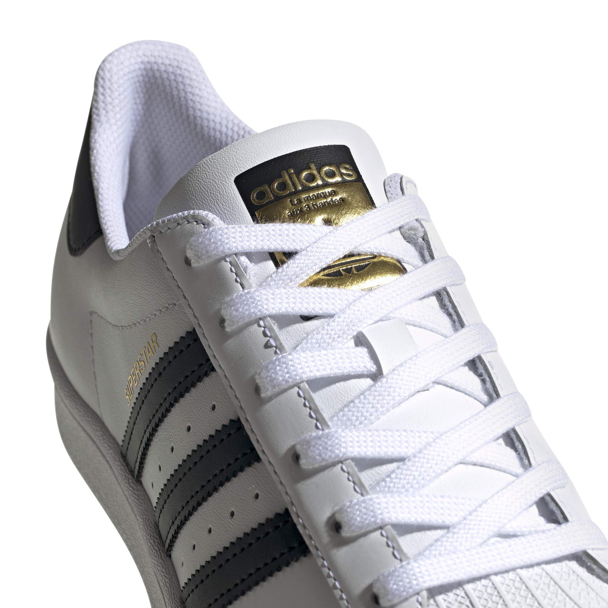 adidas Women's Superstar Sneaker, White/Black/White, 5