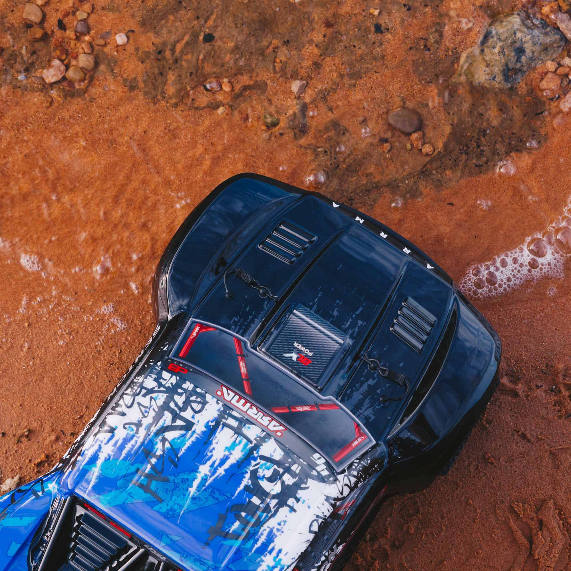ARRMA 1/10 SENTON 4X4 V3 3S BLX Brushless Short Course Truck RTR (Transmitter and Receiver Included, Batteries and Charger Required), Blue, ARA4303V3T1