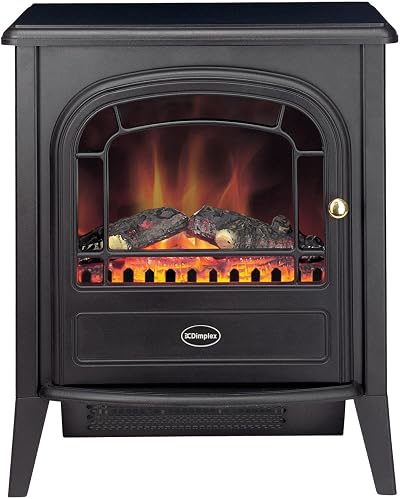 Dimplex Club Optiflame Electric Stove Black 2kW Fan Heater LED Flame Remote