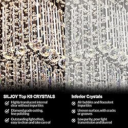 Siljoy Modern Square Raindrop Crystal Chandelier