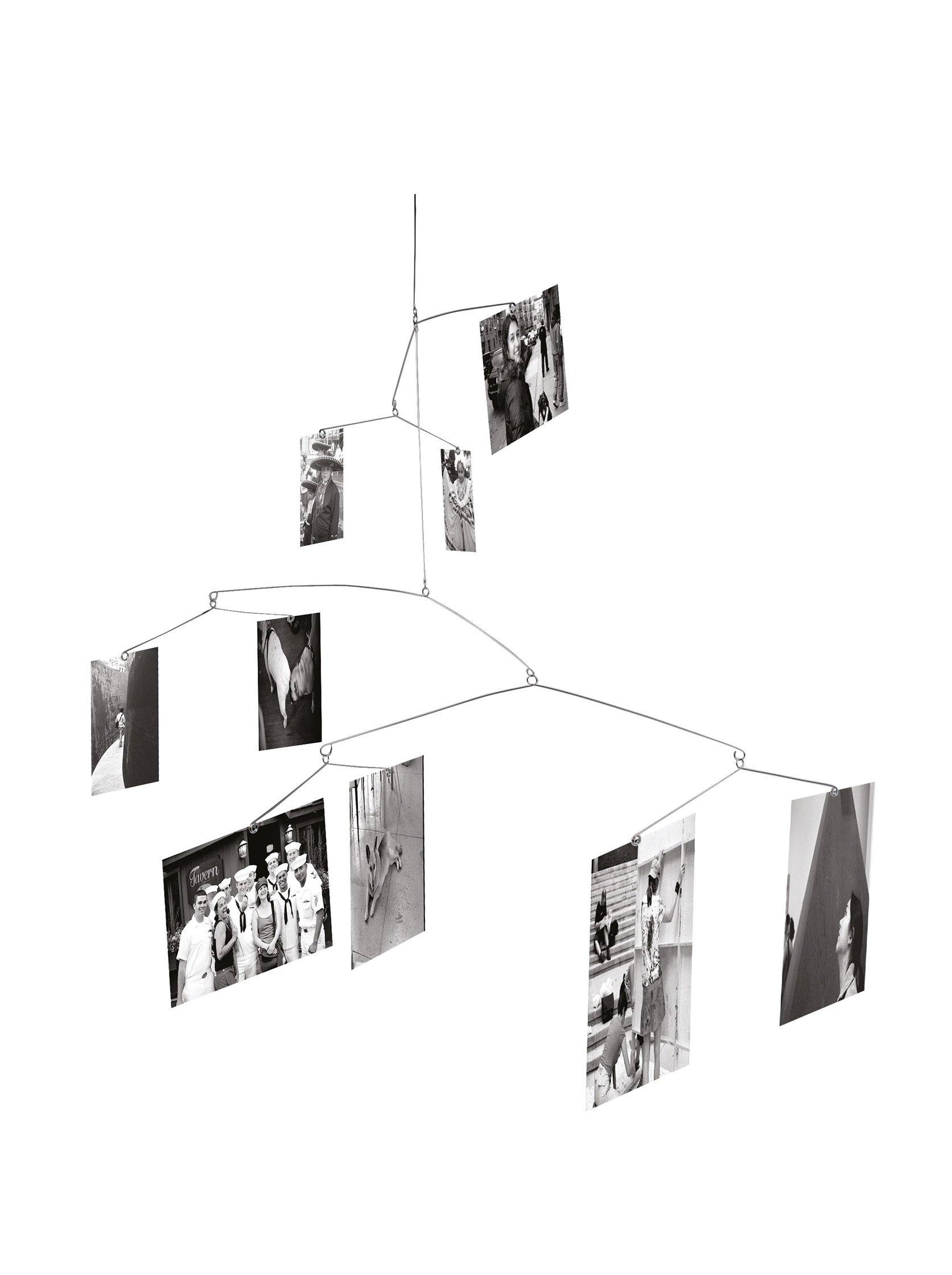 Kikkerland Steel Randon Hanging Photo and Postcard Mobile, Multi-Colour — image 1