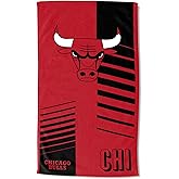 Northwest NBA Chicago Bulls Oversized Microfiber Beach Towel, 40 x 72 Inches – Quick Dry, Sand Resistant, Lightweight, Highly Absorbent, Riser Design