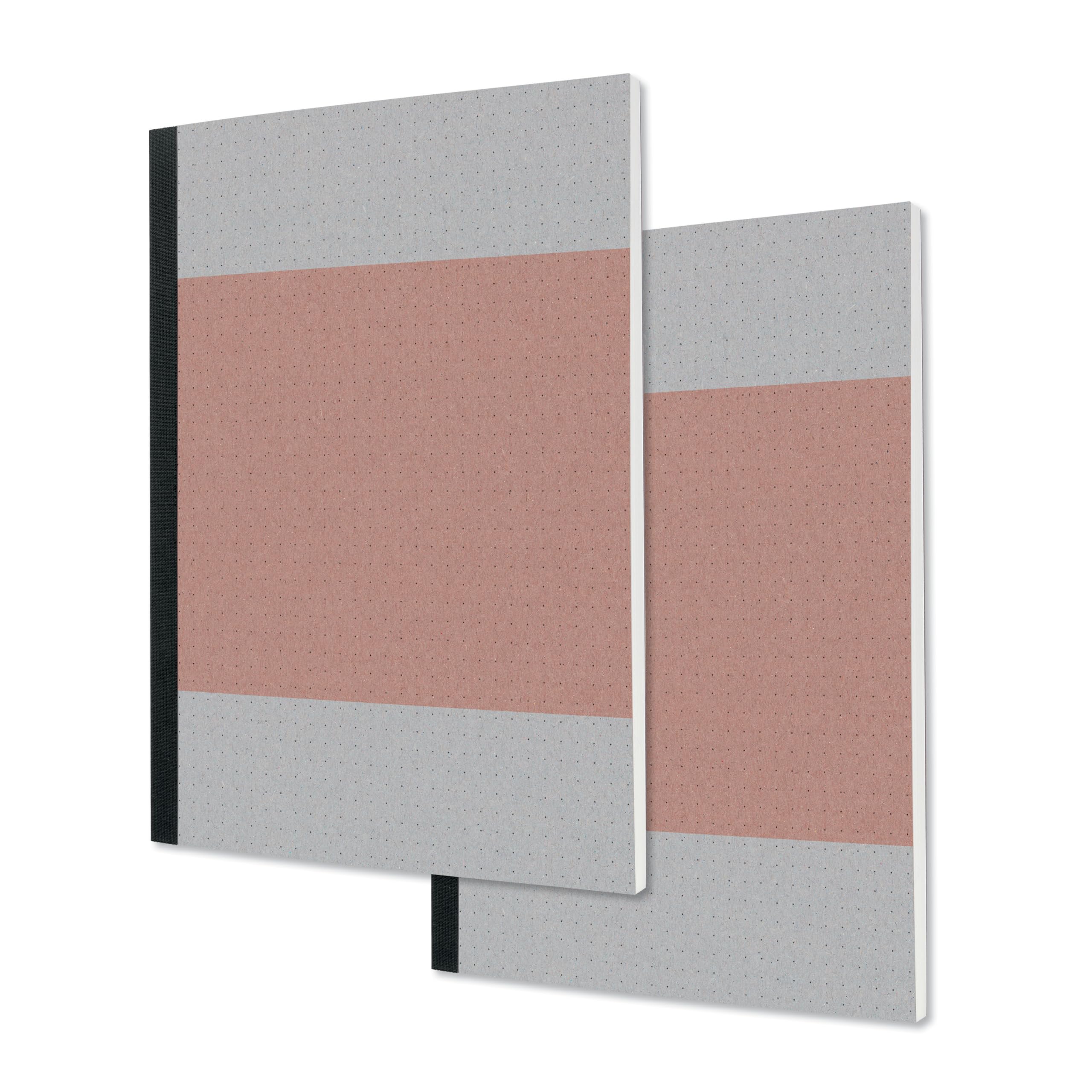 SIGEL SN300 Notebook, Dotted (dot Grid), 80 g/m², Approx. A5, Coral, softcover, 200 Pages, Sustainable, 2 pcs